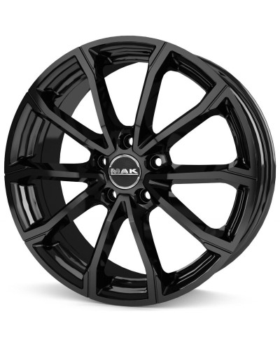 Jante Alu MAK DaVinci GLOSS BLACK  7x17 5x108 ET42 , Alésage 65.1