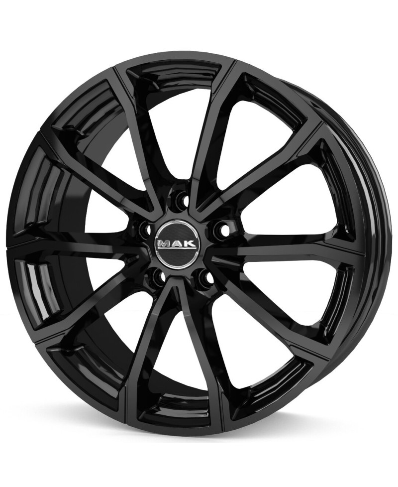 Jante Alu MAK DaVinci GLOSS BLACK  7x17 5x108 ET42 , Alésage 65.1