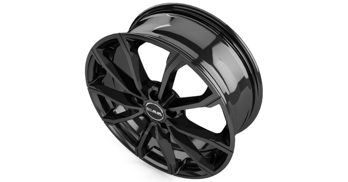 Jante Alu MAK DaVinci GLOSS BLACK  7x17 5x108 ET42 , Alésage 65.1