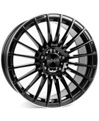 Jante ALU AXXION AX5 laqué noir brillant , Rebord poli  , 8.5X19 5/112 ET45, Alésage 72.6
