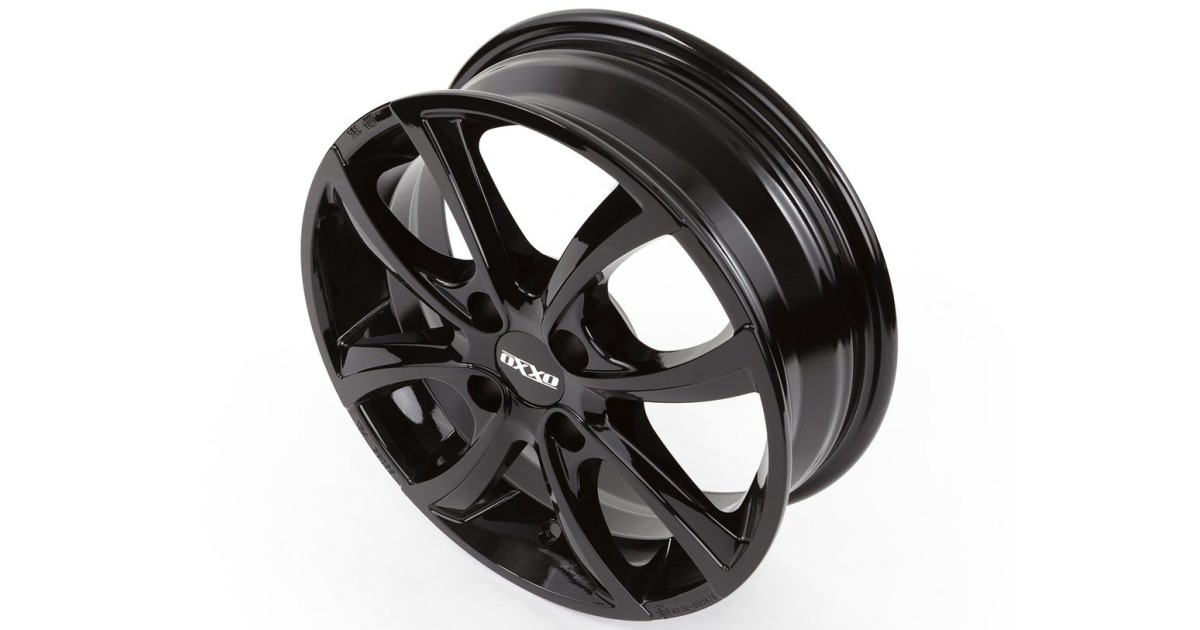 Jante Alu OXXO TELESTO GLOSSY BLACK (OX10) 5,5x15 4x100 ET42 , Alésage 60.1