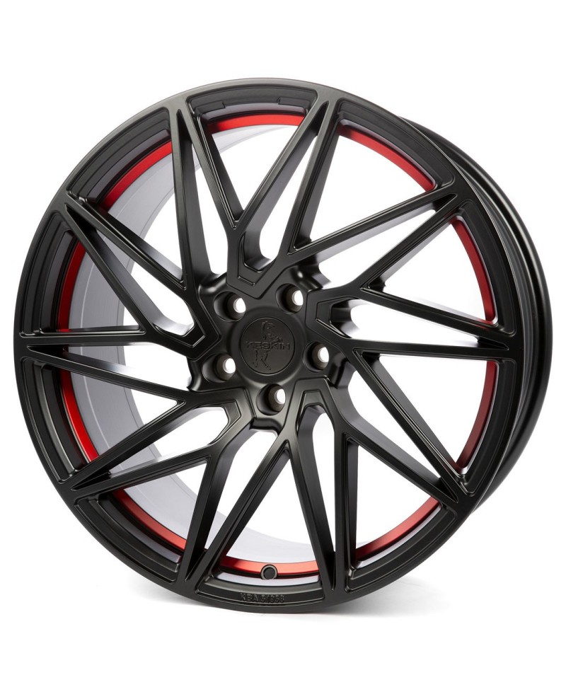KESKIN KT20 Future MATT BLACK RED INSIDE 8,5x19 5/112 ET30 Alésage 72,6