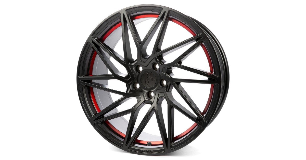 KESKIN KT20 Future MATT BLACK RED INSIDE 8,5x19 5/108 ET45 Alésage 72,6