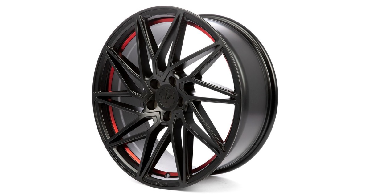 KESKIN KT20 Future MATT BLACK RED INSIDE 8,5x19 5/108 ET45 Alésage 72,6