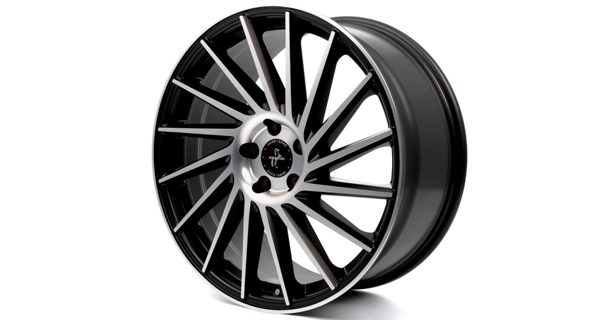 KESKIN KT17  Hurricane MATT BLACK FRONT POLISH 10x22 5/130 ET50 Alésage 71,6