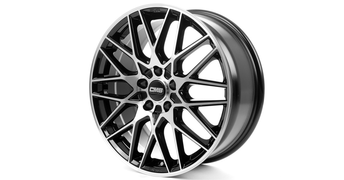 Jante ALU, CMS C25 Diamant Noir Brillant, 7X17 4/100 ET45, Alésage 67.2