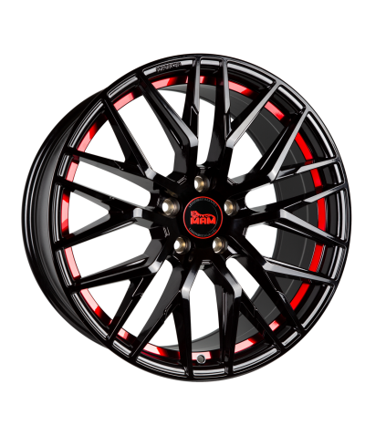 MAM RS4 BLACK PAINTED RED INSIDE 8,5x19 5/120 ET35 Alésage 72,6