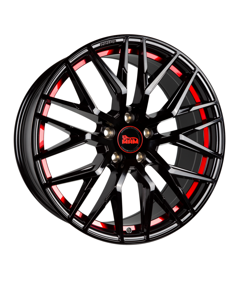 MAM RS4 BLACK PAINTED RED INSIDE 8,5x19 5/114,3 ET40 Alésage 72,6