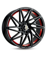 KESKIN KT20 Future BLACK PAINTED RED INSIDE 8,5x20 5/112 ET45 Alésage 72,6
