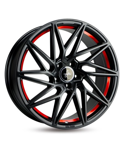 KESKIN KT20 Future BLACK PAINTED RED INSIDE  8,5x20 5/112 ET30 Alésage 72,6