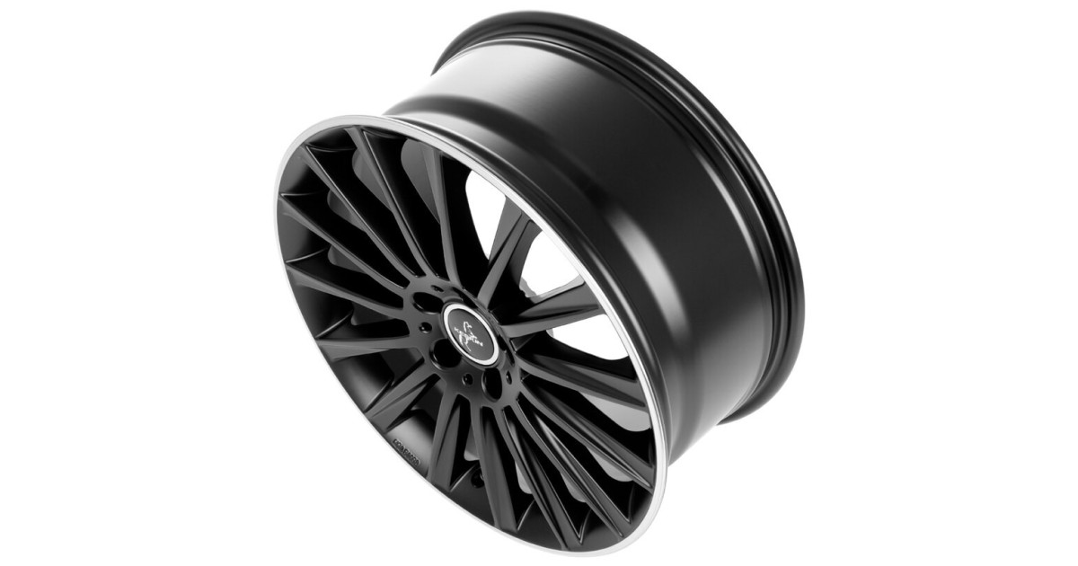 KESKIN KT18 Turbo MATT BLACK LIP POLISH 8x18 5/112 ET45 Alésage 72,6