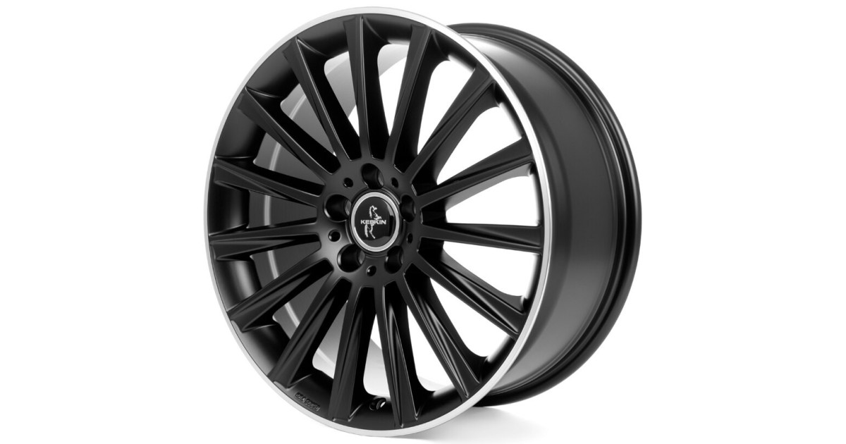 KESKIN KT18 Turbo MATT BLACK LIP POLISH 8x18 5/112 ET30 Alésage 72,6