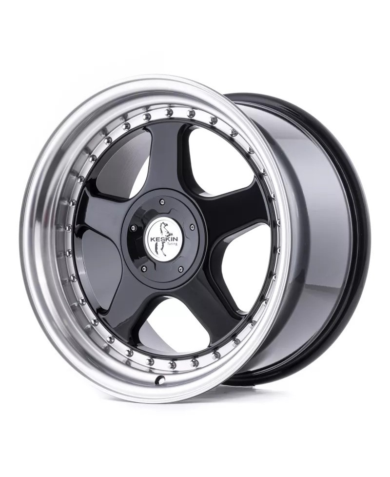 KESKIN KT1  Klassik BLACK LIP POLISH 8,5x18 5/112+120 ET35 Alésage 72.6