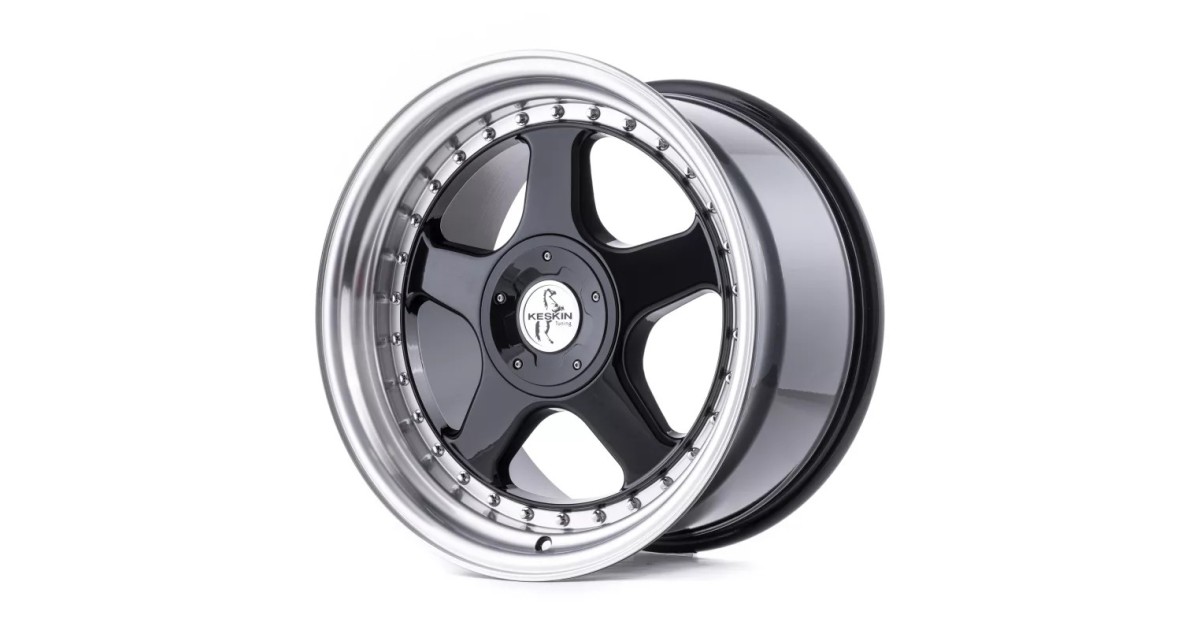 KESKIN KT1  Klassik BLACK LIP POLISH 8,5x18 5/112+120 ET35 Alésage 72.6
