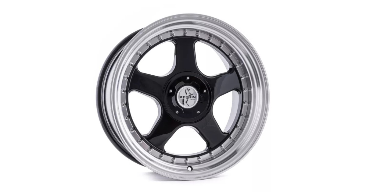 KESKIN KT1  Klassik BLACK LIP POLISH 8,5x18 5/112+120 ET35 Alésage 72.6