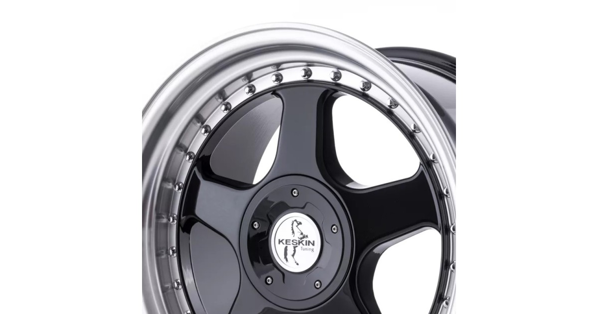 KESKIN KT1  Klassik BLACK LIP POLISH 8,5x18 5/112+120 ET35 Alésage 72.6