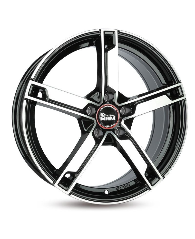 MAM W4 BLACK FRONT POLISH 7x17 5/114,3 ET40 ,Alésage 72,6