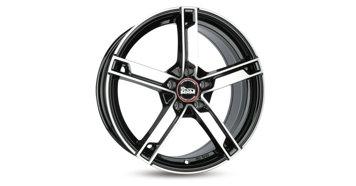 MAM W4 BLACK FRONT POLISH 7x17 5/114,3 ET40 ,Alésage 72,6