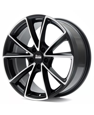 MAM A5 MATT BLACK FRONT POLISH 8x19 5/112 ET30 Alésage 66,6