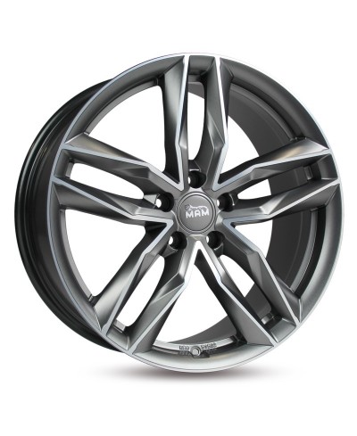 MAM RS3 MATT PALLADIUM FRONT POLISH 8,5x19 5/114,3 ET45 Alésage 72,6