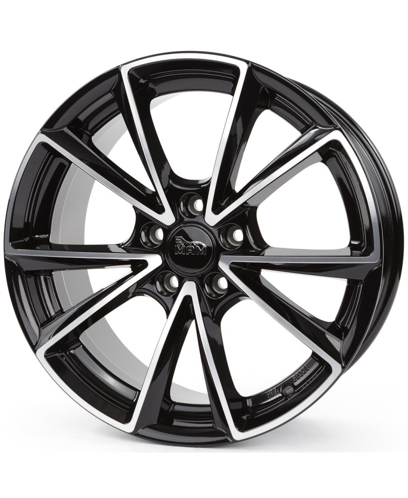 MAM A5 BLACK FRONT POLISH  8x18 5/112 ET35 ,Aésage  66,6