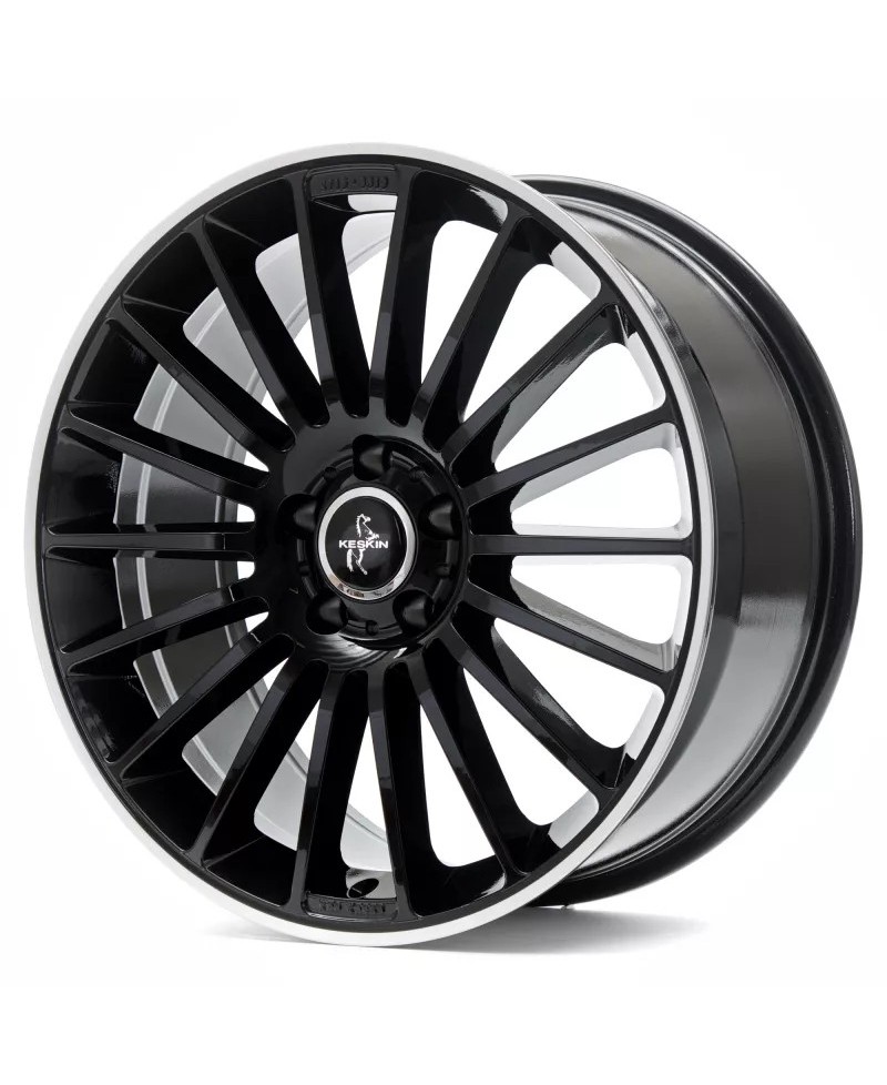 KESKIN KT15 Speed  BLACK LIP POLISH 7x17 5/112 ET38 ,Alésage 66,6