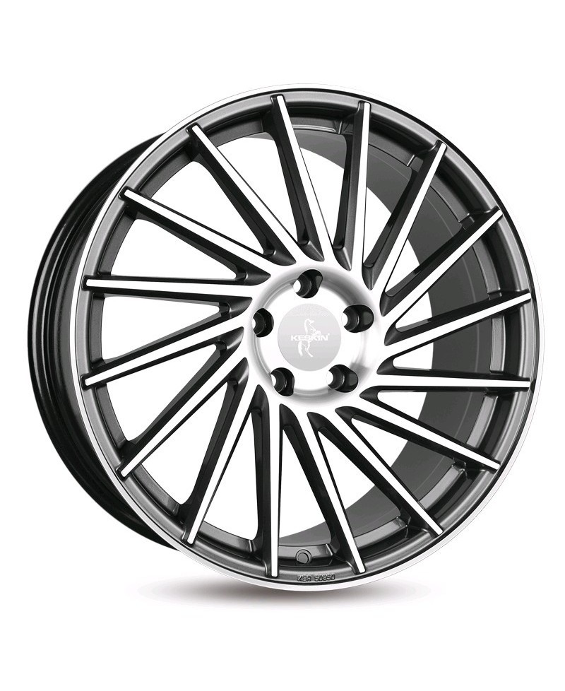 KESKIN KT17 Hurricane PALLADIUM FRONT POLISH 8x18 5/112 ET30 Alésage 72,6