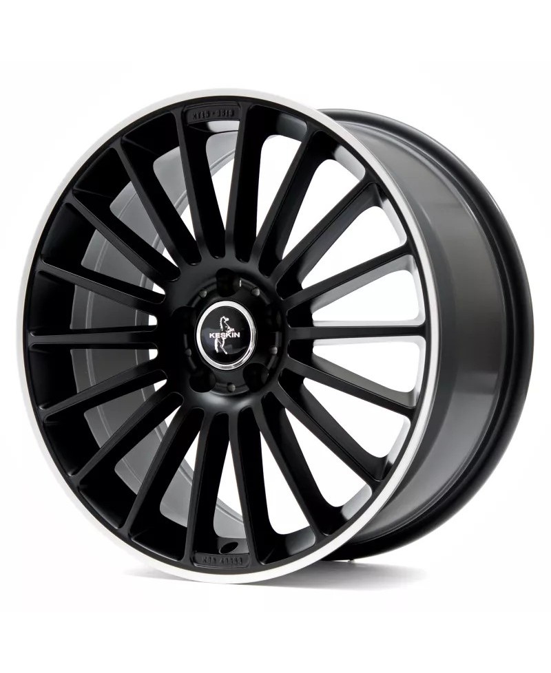 KESKIN KT15 Speed MATT BLACK LIP POLISH 8x18 5/112 ET45 Alésage 66,6