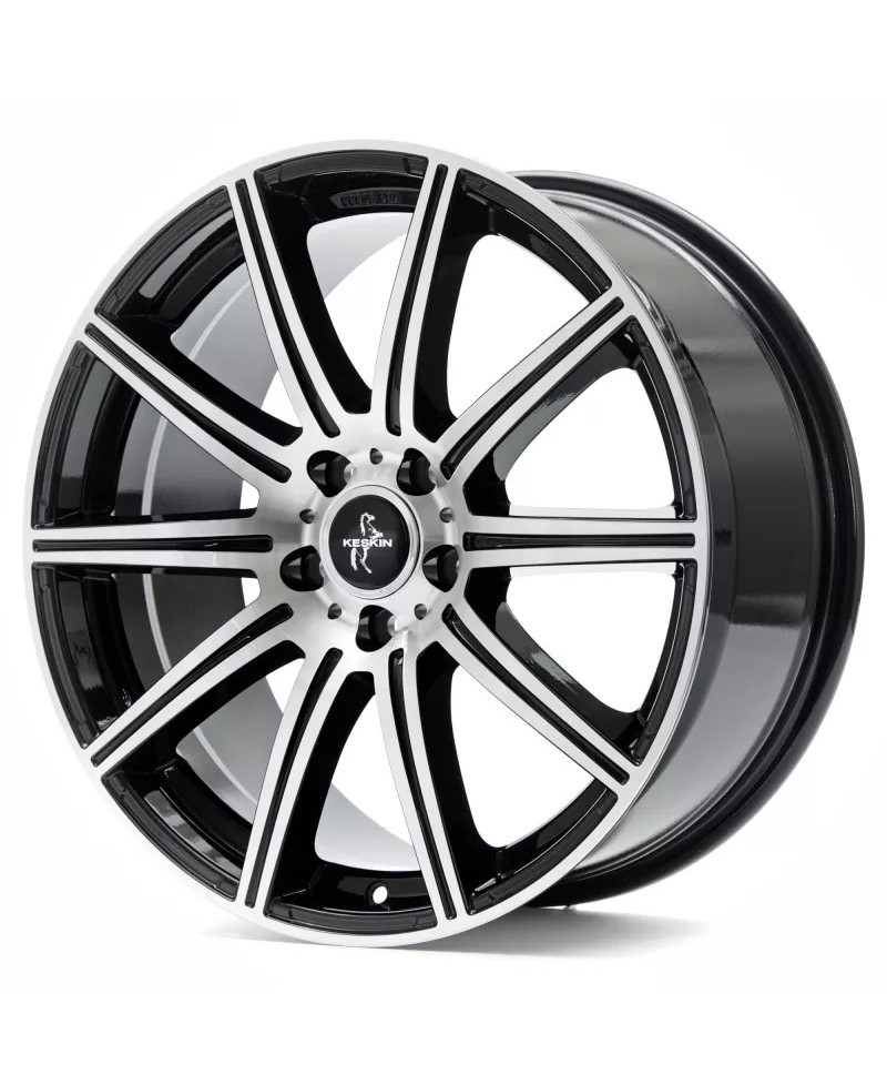 KESKIN KT16 Dynamic BLACK FRONT POLISH 8,5x19 5/112 ET45 Alésage 66,6