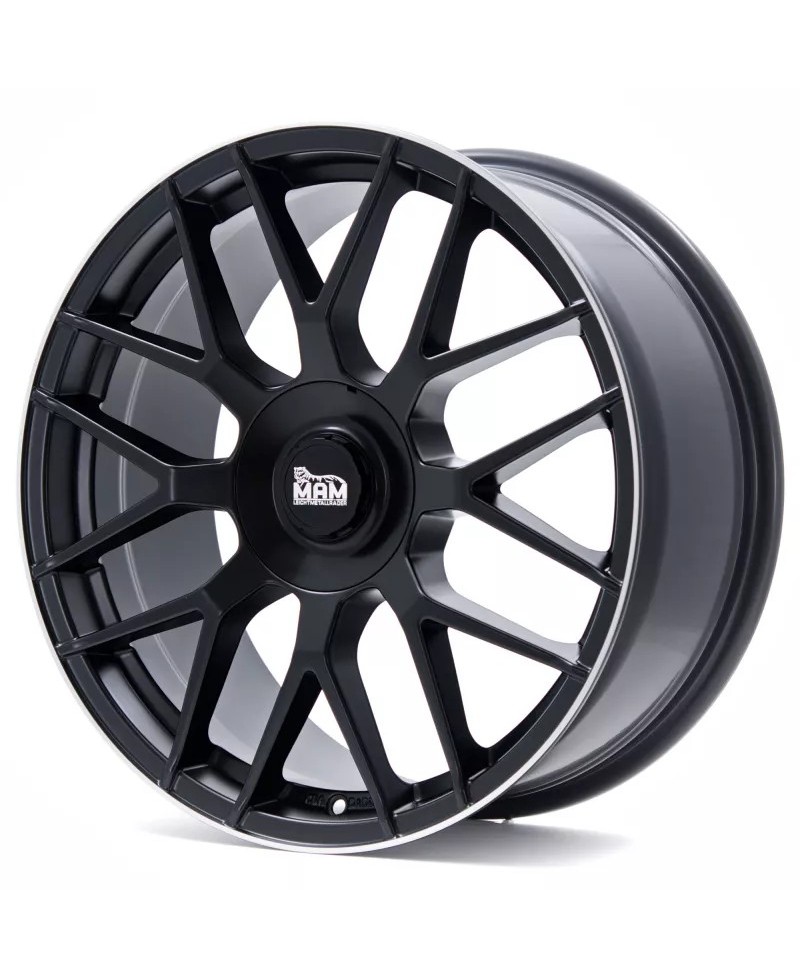 MAM GT1 MATT BLACK LIP POLISH 8x18 5/ 100+112 ET30 Alésage 66,6