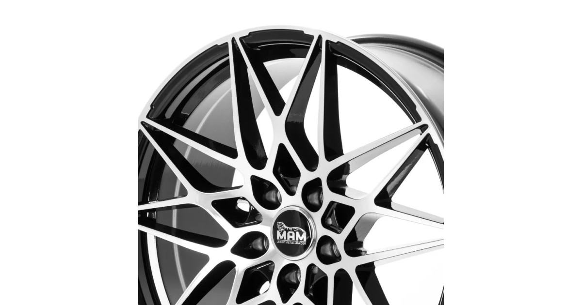 MAM B2 BLACK FRONT POLISH 8,5x19 5/112 ET45 Alésage 72,6