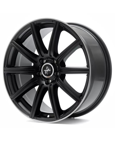 KESKIN KT16 Dynamic MATT BLACK LIP POLISH 8x18 5/112 ET30 Alésage 66,6