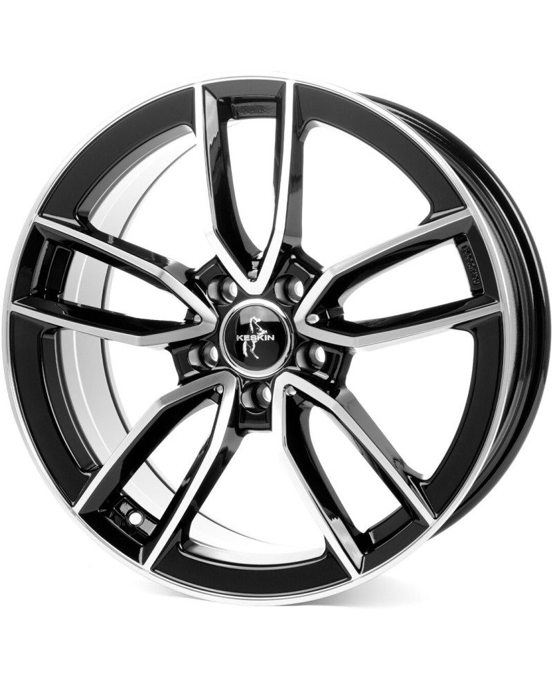 KESKIN KT21 Elegance BLACK FRONT POLISH 8,5x19 5/112 ET45 Alésage 66,6