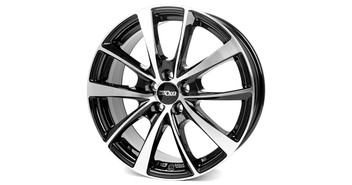 Jante Alu OXXO VIDORRA BLACK Black POLISHED (OX18) 7,5x19 5x108 ET46 , Alésage 67.1