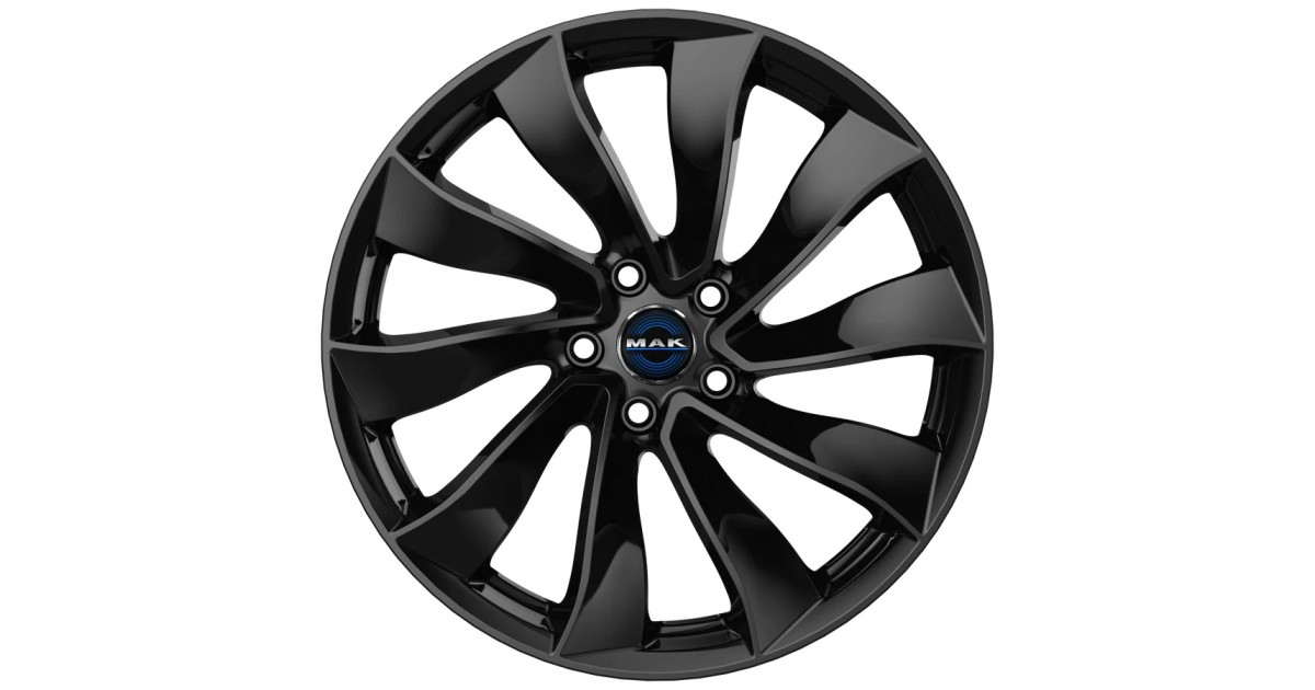 Jante Alu  MAK SOLAR GLOSS BLACK 9,5x19 5x114.3 ET45 , Alésage 64.10