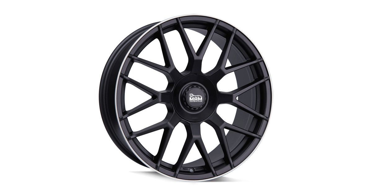 MAM GT1 Matt black lip polish 7,5x17 5/112+120 ET35 , Alésage 72,6