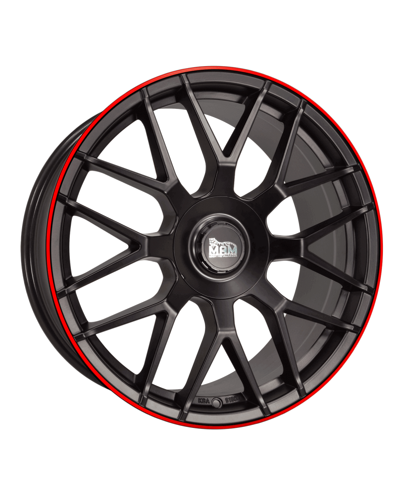 MAM GT1 MATT BLACK LIP RED 8,5x19 5/ 100 +112 , ET45 , Alésage 66,6