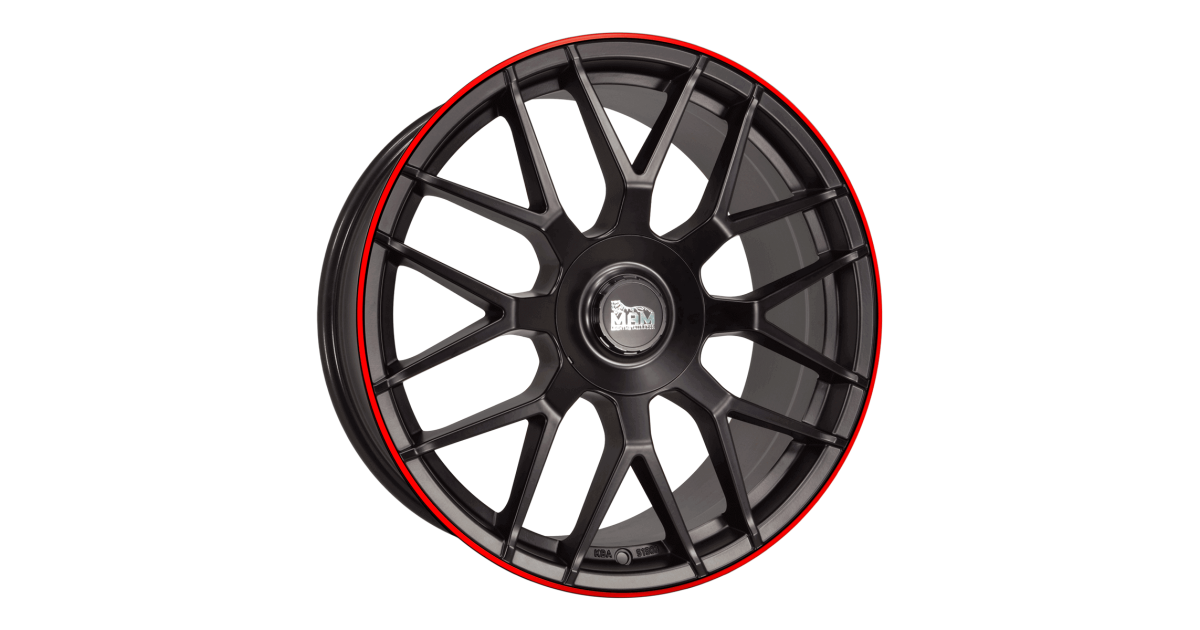MAM GT1 MATT BLACK LIP RED 8,5x19 5/ 100 +112 , ET45 , Alésage 66,6