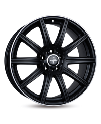 KESKIN KT16 Dynamic MATT BLACK LIP POLISH 8x18 5/112 ET30 Alésage 66,6