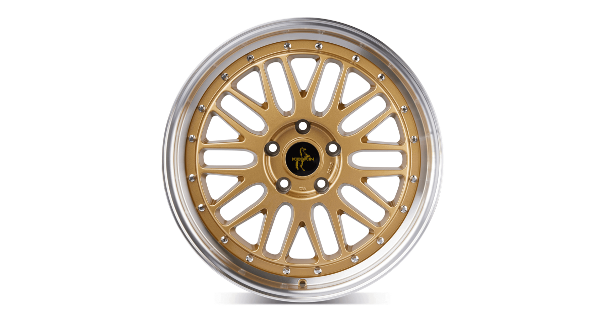 KESKIN KT22 Retro GOLD LIP POLISH 8,5x19 5/114,3 ET40 Alésage 72.6