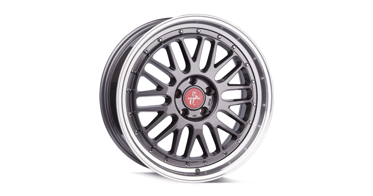 KESKIN KT22 Retro TITAN GREY LIP POLISH 8,5x19 5/108 ET45 Alésage 72,6