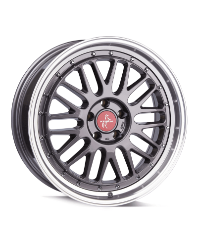 KESKIN KT22 Retro TITAN GREY LIP POLISH 8,5x19 5/120 ET35 Alésage 72,6