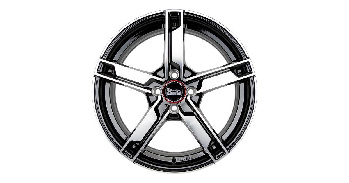 MAM W4 BLACK FRONT POLISH 6,5x16 5/100 ET38 ,Alésage 63,4
