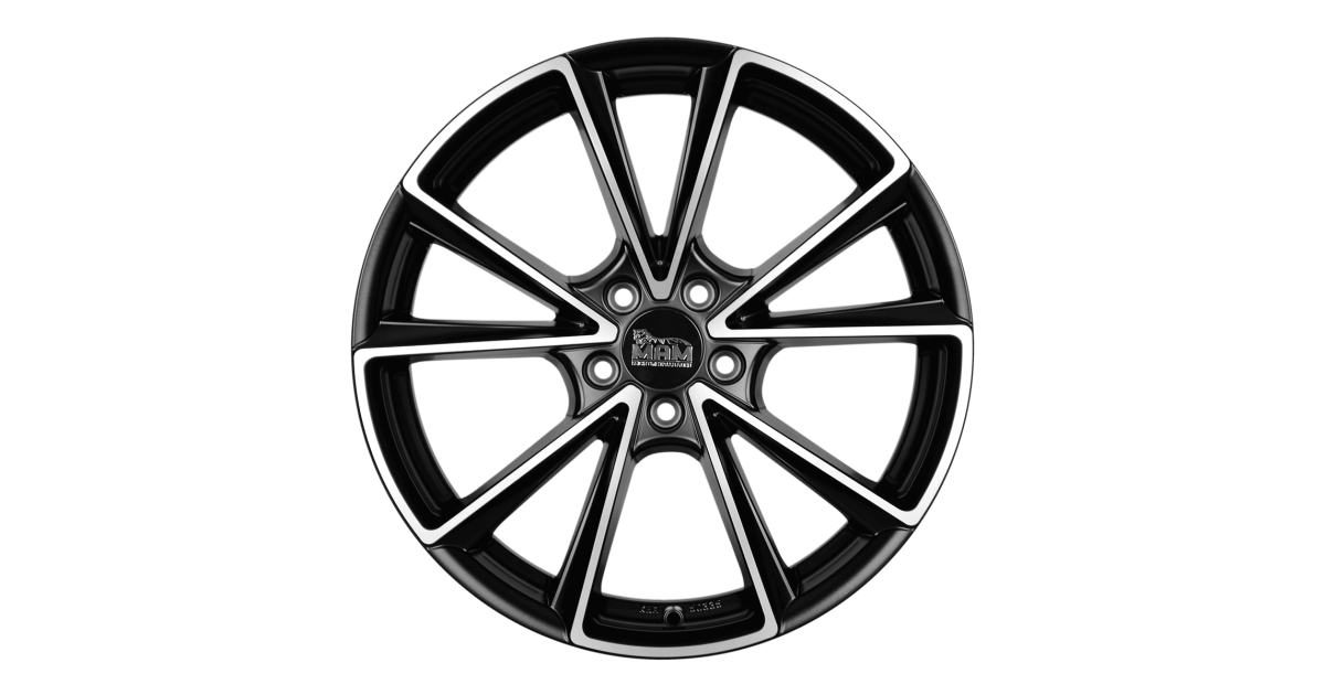 MAM A5 MATT BLACK FRONT POLISH 8x19 5/ 112 ET45 ,Alésage 66,6