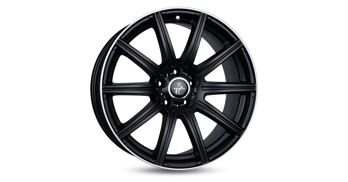 KESKIN KT16 Dynamic MATT BLACK LIP POLISH 8,5x19 5/112 ET45 Alésage 66,6