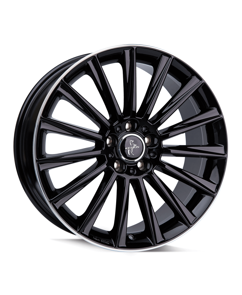 KESKIN KT18 Turbo BLACK LIP POLISH 7x17 5/112 ET48 Alésage 66,6