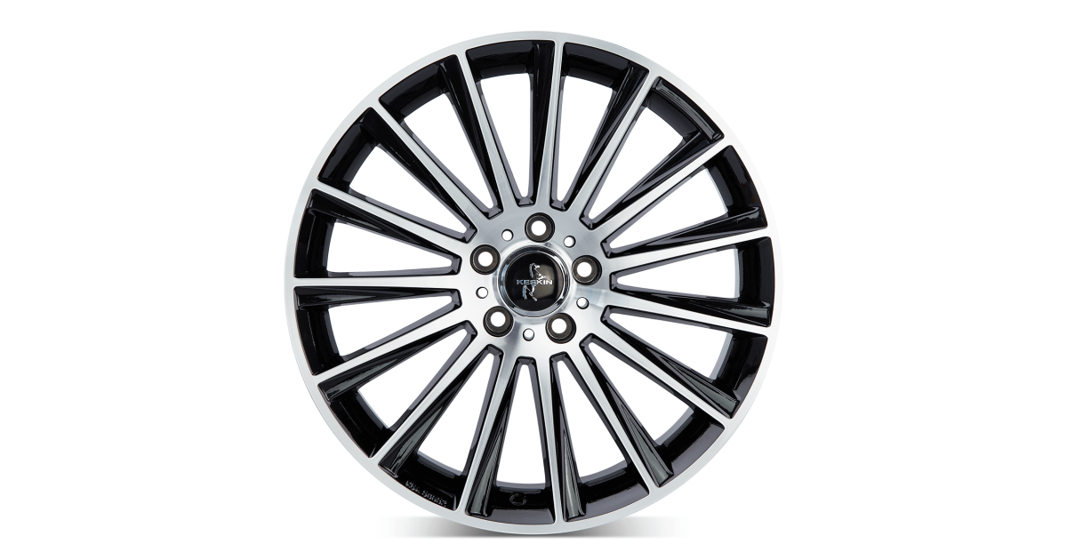 KESKIN KT18 Turbo BLACK FRONT POLISH 10x22 5/130 ET40 Alésage 84,1