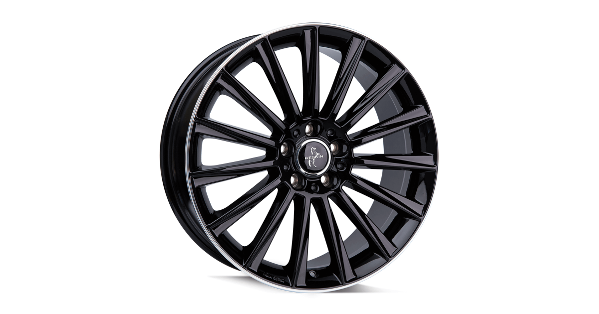 KESKIN KT18 Turbo BLACK LIP POLISH 7x17 5/108 ET48 Alésage 72,6