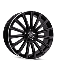 KESKIN KT18 Turbo MATT BLACK LIP POLISH 7x17 5/120 ET35 Alésage 72,6