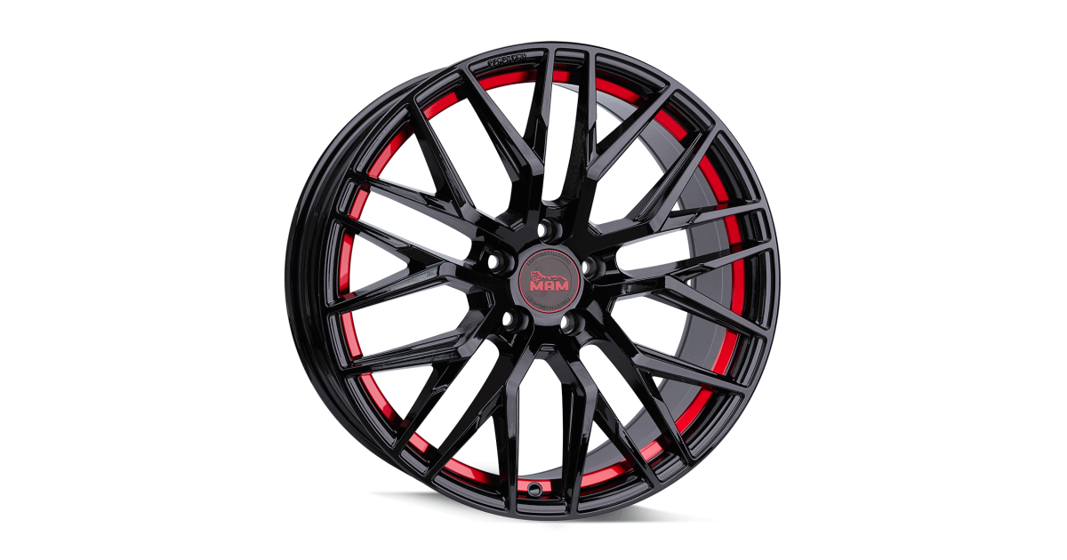 MAM RS4 BLACK PAINTED RED INSIDE 8,5x20 5/108 ET45 Alésage 72,6